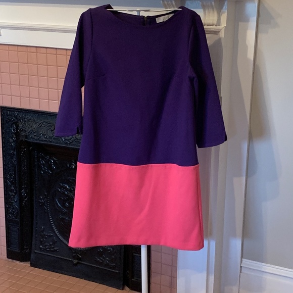 Loft exposed back zip colorblock dress. I don’t think I ever wore it. - Picture 1 of 5